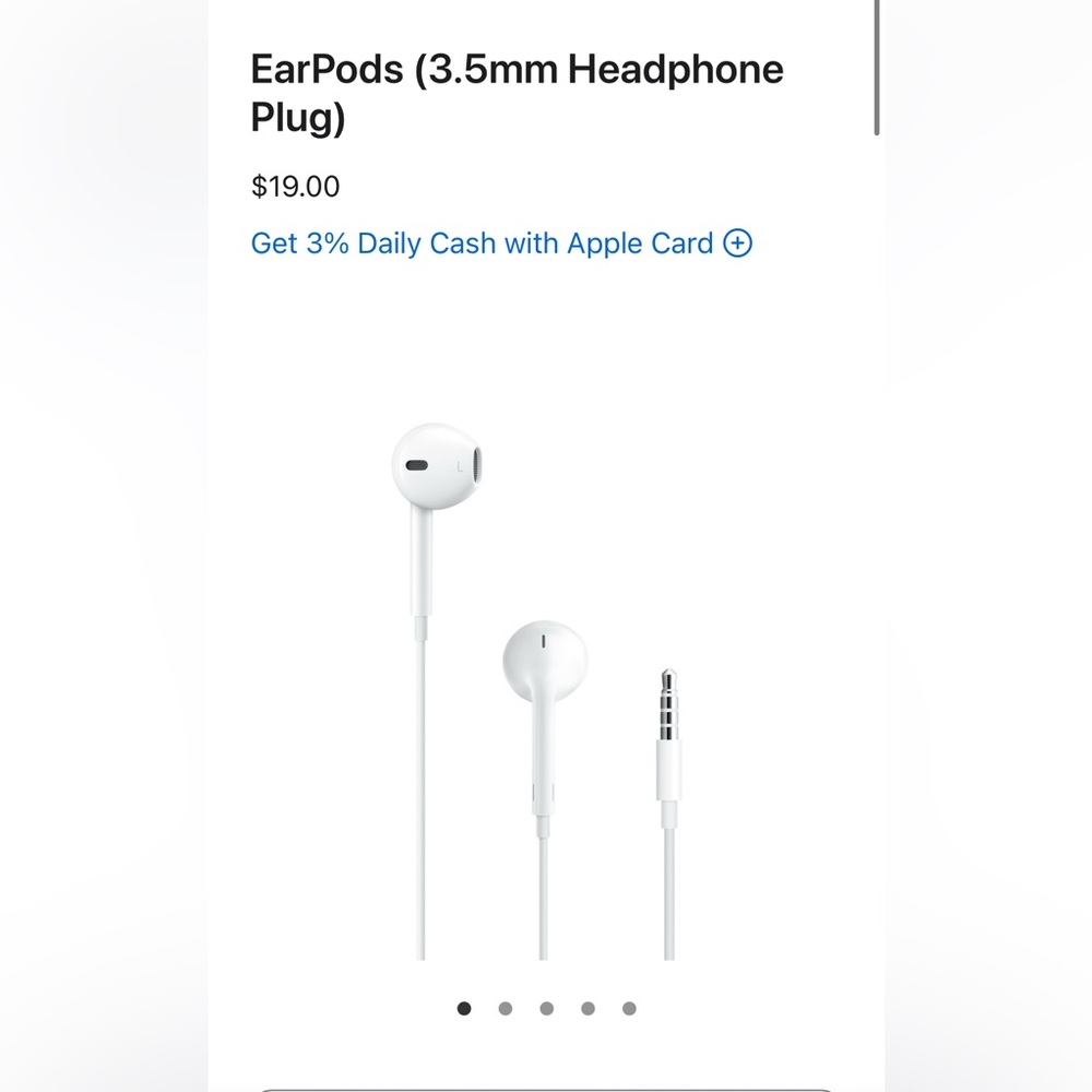 Apple White Earbud Headphones with Mic - Picture 6 of 6